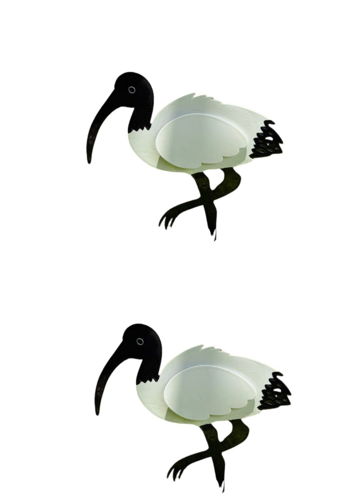 Bin Chicken Ibis Metal Bird Garden Stake Metal garden Art