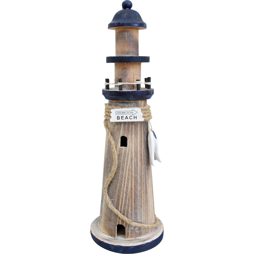 Medium  Riviera Lighthouse Wooden Ornament
