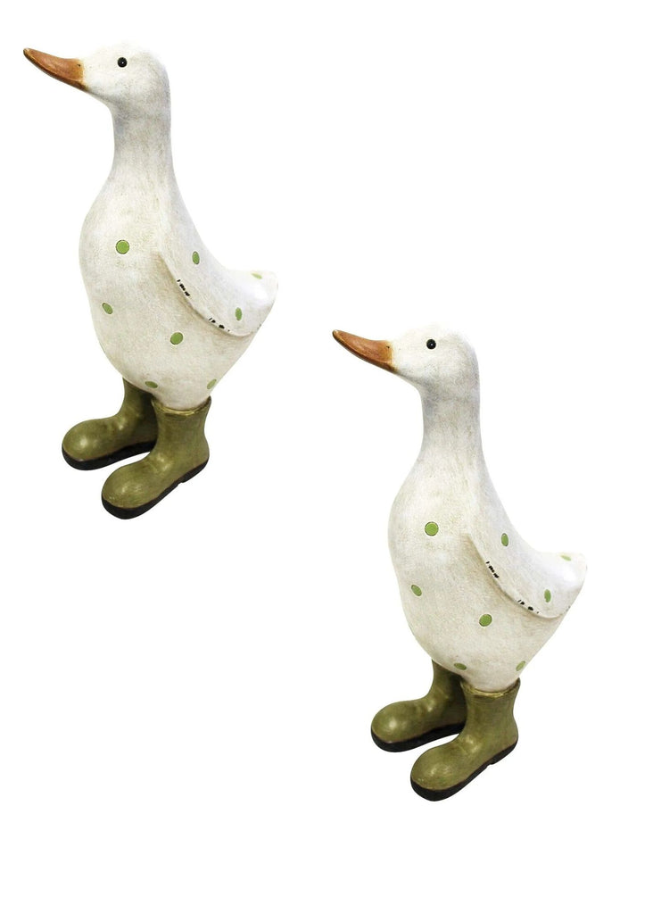 Poly Resin Duck Olive Boots Ornaments Home Decor