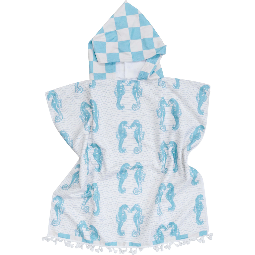 Small Seahorses Microfibre Poncho Towel