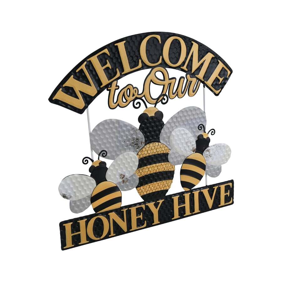 Honey Hive Welcome Iron Wall Sign