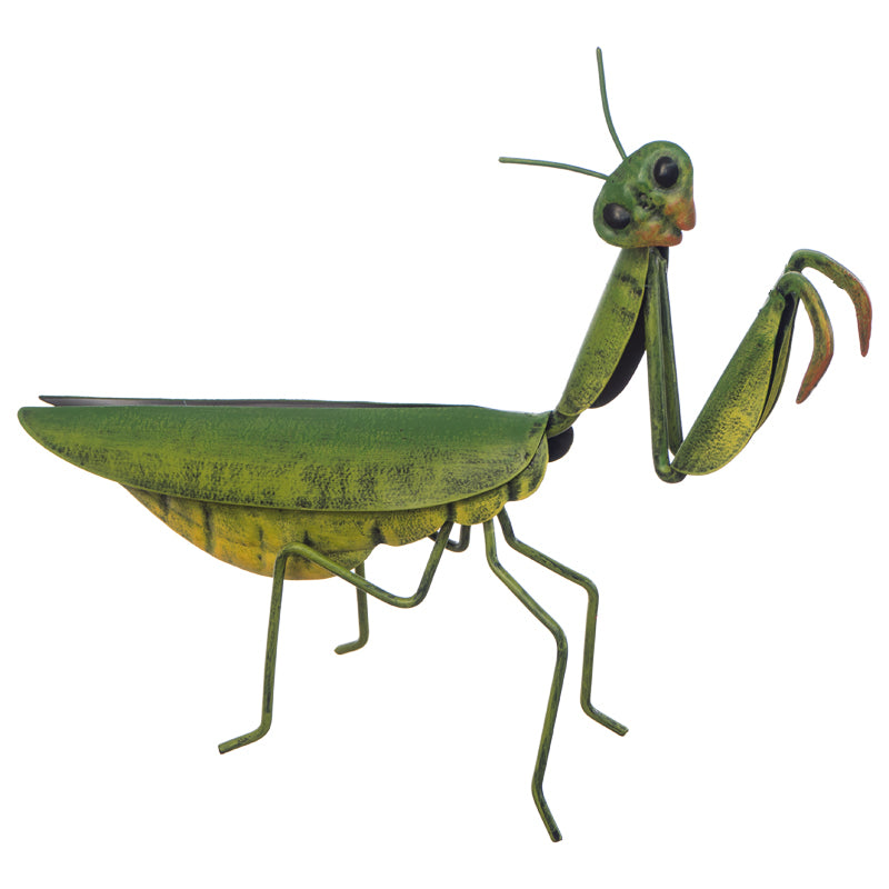 Praying Mantis Green Metal Garden Ornament