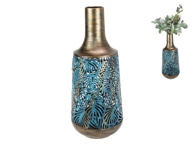Blue Decorative Metal Vase 40CM