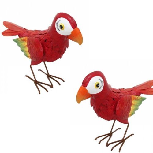 Parrot Bird Garden Ornament Set 2