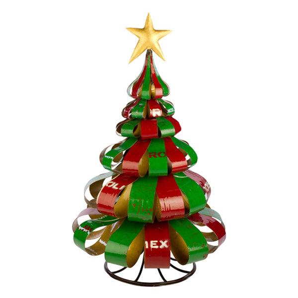 EEIEEIO Christmas Ribbon Tree Outdoor Metal Art