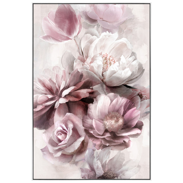 Rose Above Framed Canvas Painting