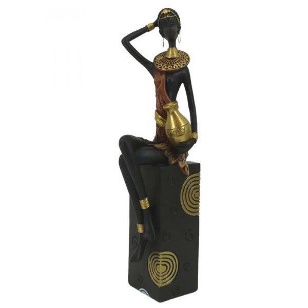 African Cross Legged Statue Ornament