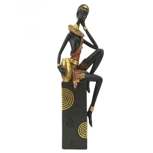 African Sitting Statue Ornament