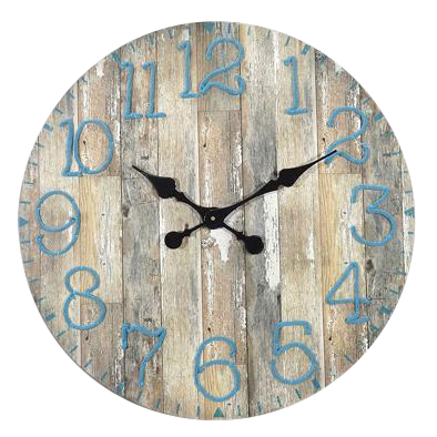 Large String Blue Number Wall Clock