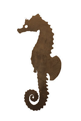 Seahorse Rust Metal Wall Art